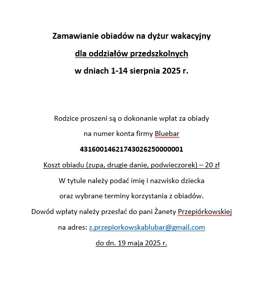 Zamawianie obiadów